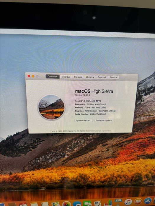 Моноблок Imac Core i5 OZU 12GB, 256 GB SSD