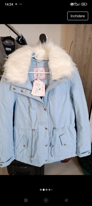 Geacă cu guler detașabil șnur in talie My Mo