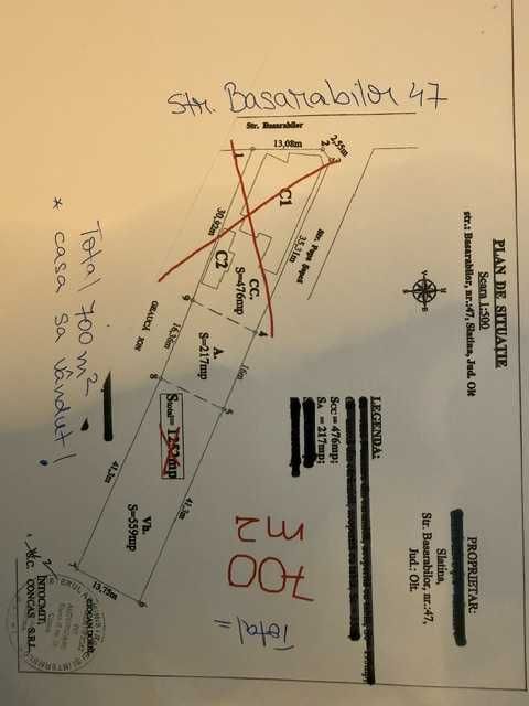 vand teren 700 m ultracentral langa Lic.  Ion Minulescu