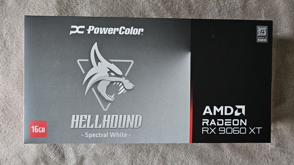 AMD Radeon RX 9060 XT 16GB Powercolor Hellhound Spectral White