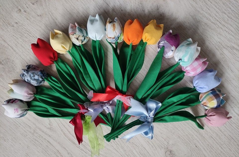 Цветя от плат-по поръчка