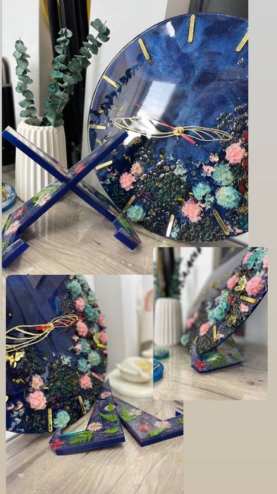 Epoksid smoladan kartina va soatlar / Часы и картины из эпоксидный смо