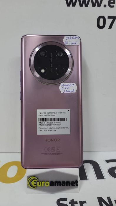 Telefon mobil HONOR Magic7 Lite, Dual SIM, 8GB RAM, 256GB, -N-