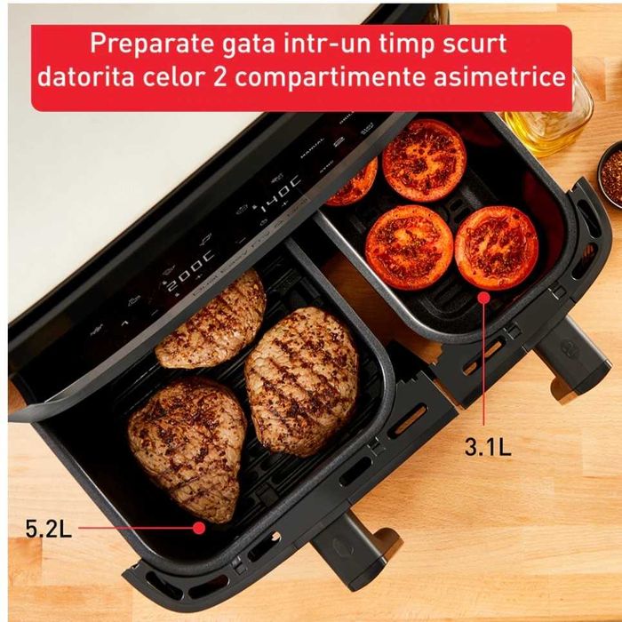 Vand, ieftin, Noua- Tefal Friteuza 8,3 L, 2700 wati,2 cuve, 8 programe