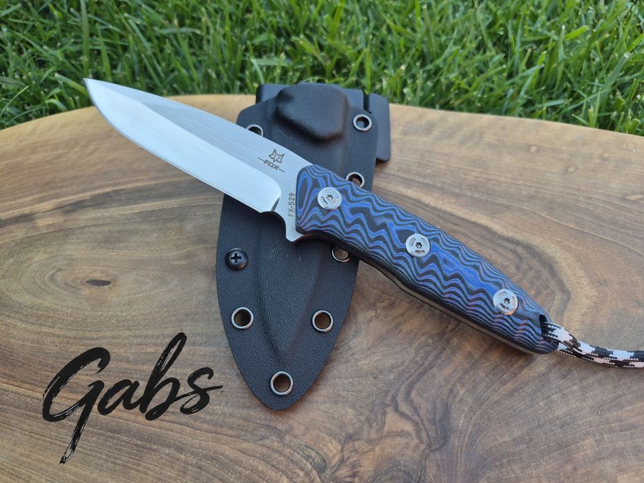 Нож с фиксирано острие FOX Knives FX529,фултанг с тактическа кания