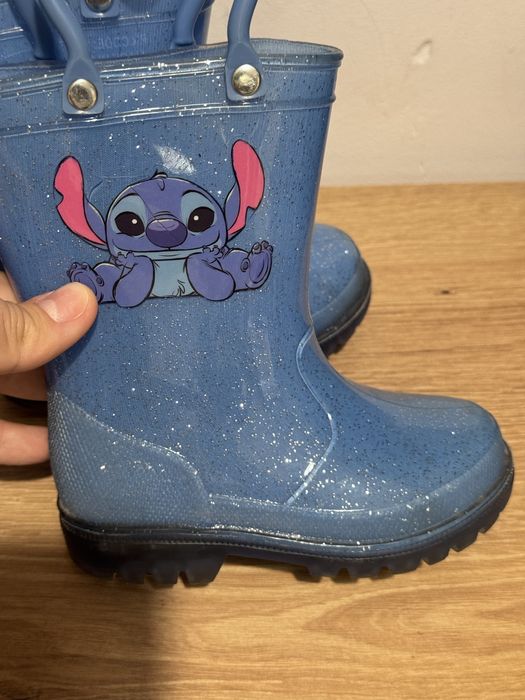 Cizme de cauciuc Stitch cu luminite de fete marimea 23 (Wellington boots)