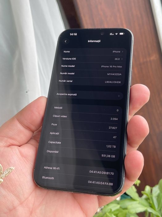 iPhone 16 Pro Max / 1TB 1024GB / Black Titanium