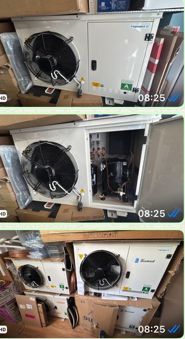 Agregat silentios carcasat echipat vitrina frigorifica camera frig refrigerare cu presostat dual si inalte filtru vizor contactor robineti instalatie