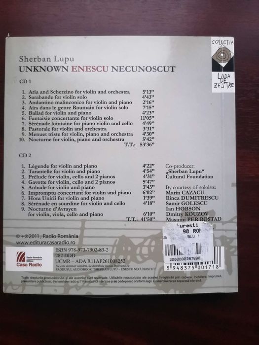 George Enescu necunoscut (2 CD-uri + carte)