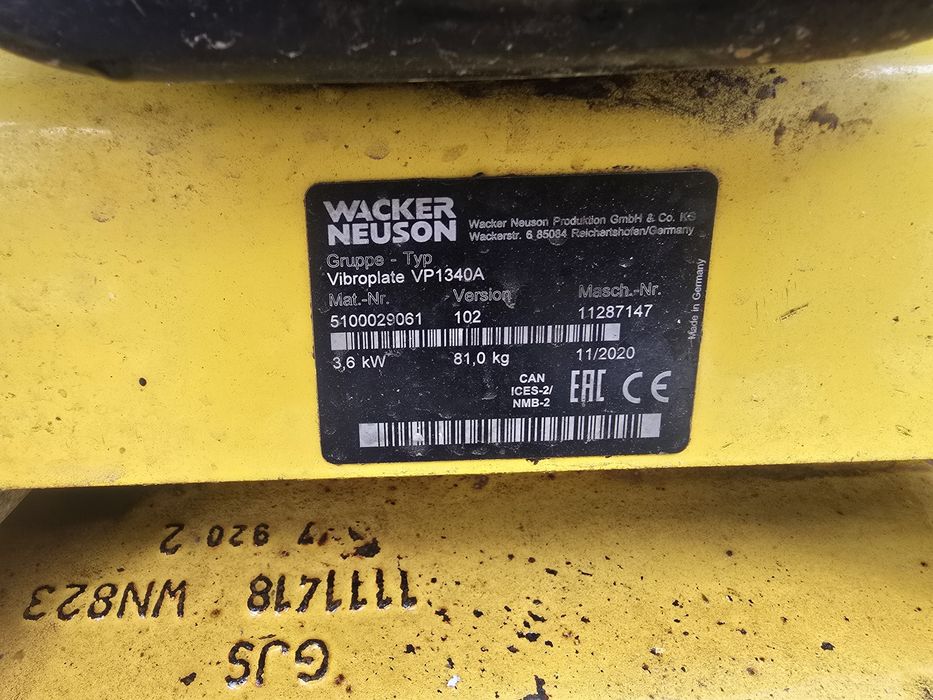 Placa compactoare Wacker Neuson 81 Kg