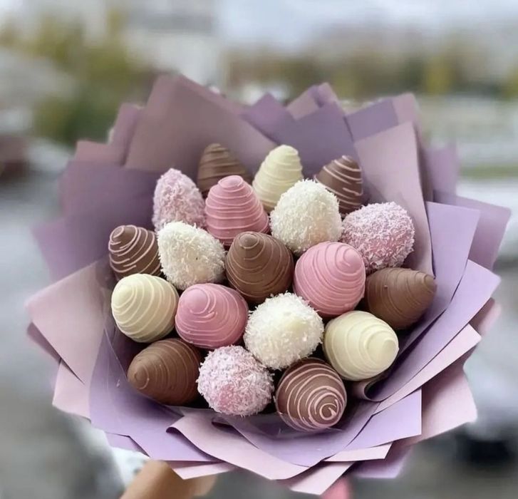 Клубника в шоколаде букет подарок бельгийском оригинал шоколаде