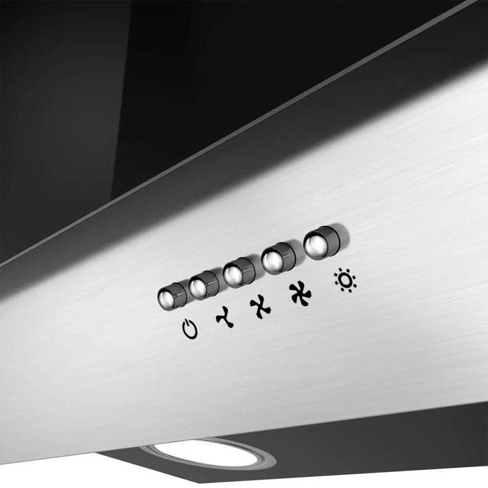 Hota decorativa, Ciarra, CBCB6736C, 350 m³/h, 60 cm, negru