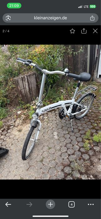 Vând bicicletǎ pliabilǎ cyco