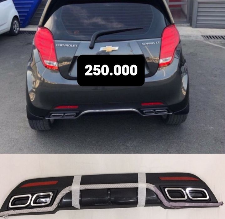 Спарк юпка юбка дефузор на бампер задний.