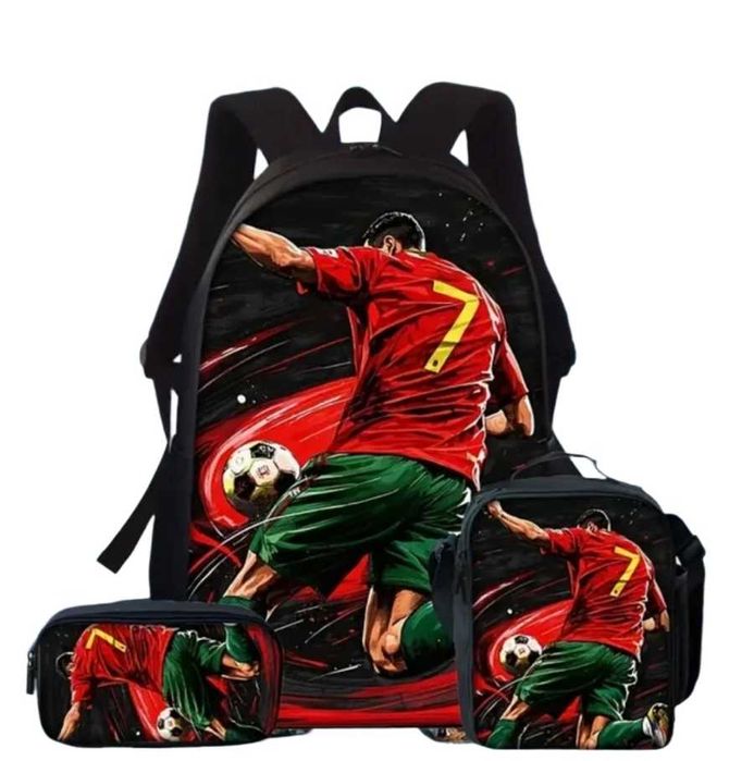 Футболни раници Роналдо Ямал Мбапе Меси Ученически комплекти с несесер