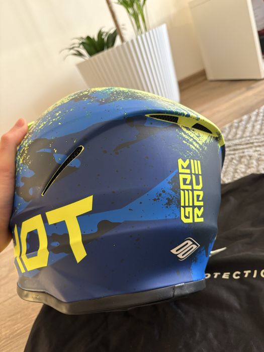 Casca motocross enduro Shot Furious + ochelari 100%