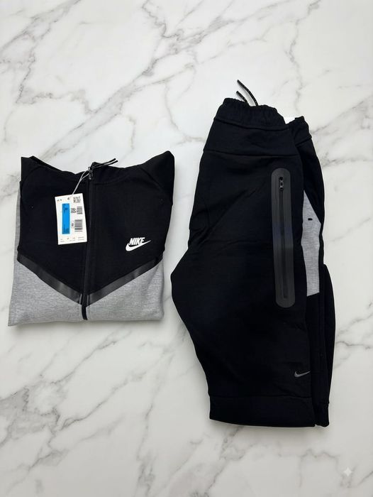 Trening Nike Tech Fleece Negru Gri - Bumbac