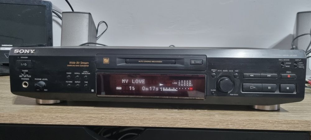 Player minidisc Sony MDS JE 520, perfecta stare