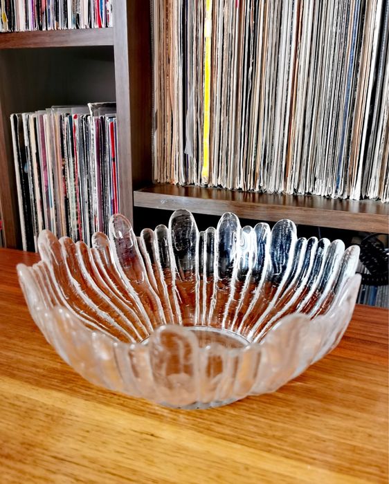 Антикварен масивен  диско  пепелник 1970г. Walther Glass