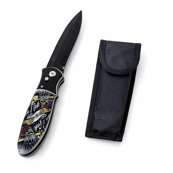 Cutit automat, DEPOX®, maner decorativ, 24 cm, multicolor