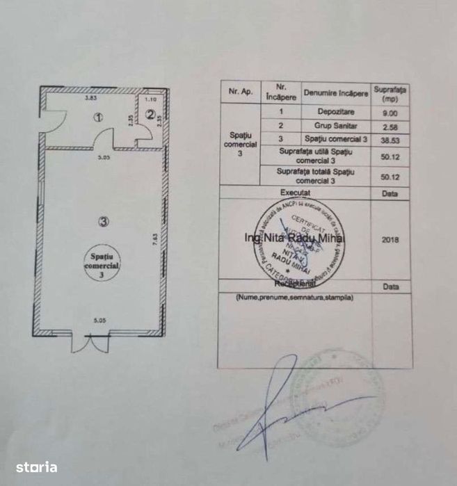 Spațiu comercial 51 mp | Parter | Bloc 2018 | 2 locuri parcare |