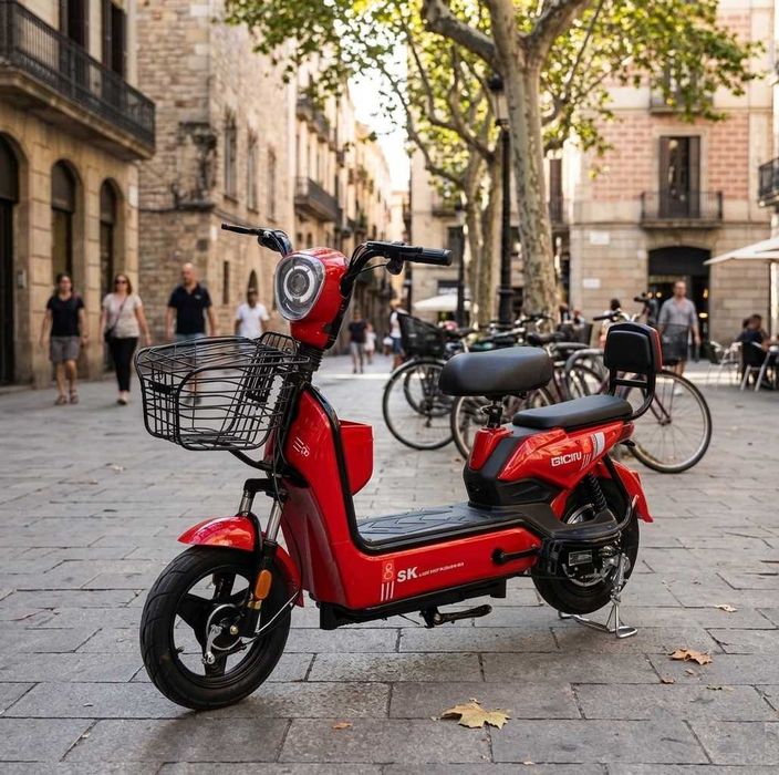 Електрически Мотопед с педали, електрически Скутер с дисплей, 500W 48V 20A