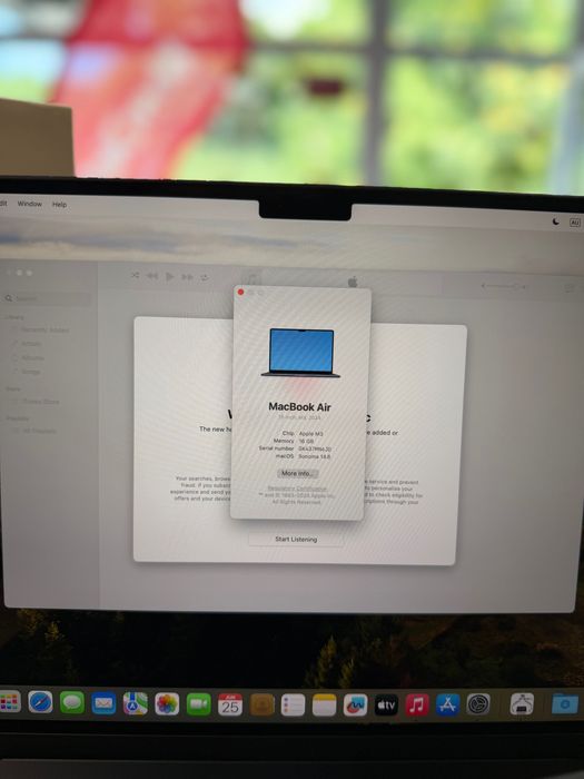 Macbook Air M3 2024 15-inch 16Gb/256Gb/Baterie 100%/Garantie 12 luni @atsgsm.ro