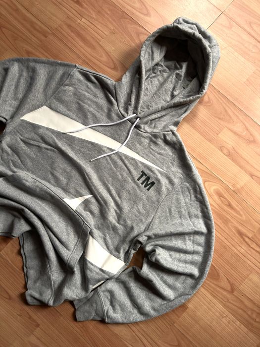 Hanorac hoodie sweatshirt bluza Mike wraparound swoosh grey cotton