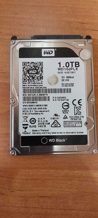 Жёсткий диск WD Black WD10JPLX 1ТБ 2,5"