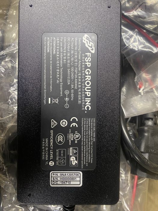 Блоки питания 54 вольт 2.22 ампер