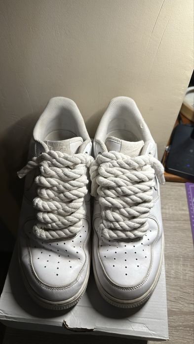 White air force 1 rope lace
