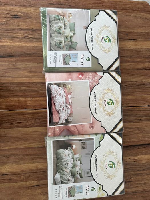 Set lenjerie de pat king size cu 6 piese