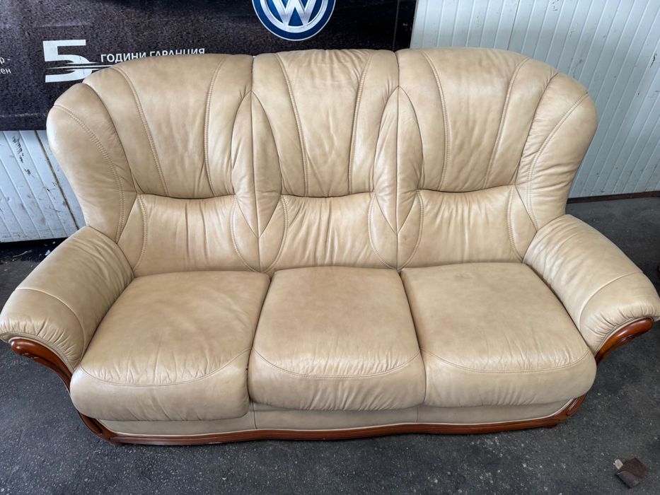 Гарнитура естествена кожа