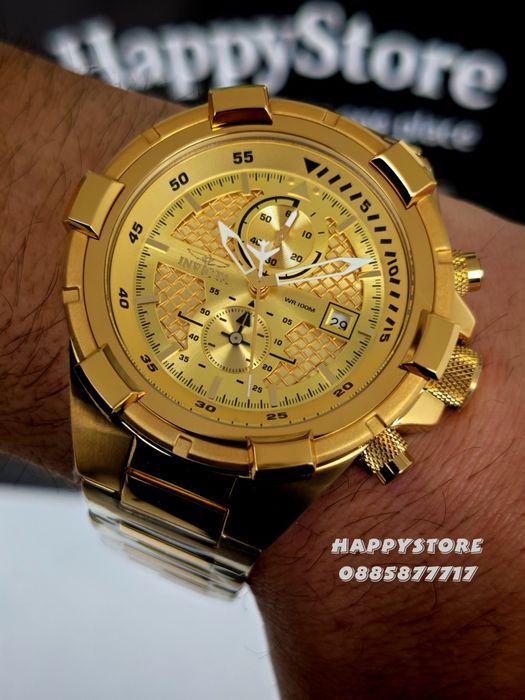 INVICTA Aviator JetFrame gold 51 mm, Инвикта нов мъжки часовник