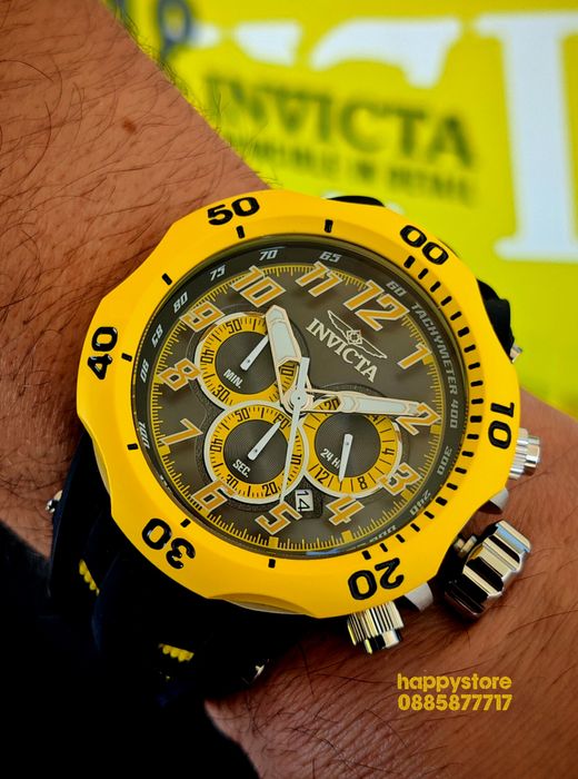 INVICTA Hydra Yellow 52 mm, Инвикта нов ръчен часовник