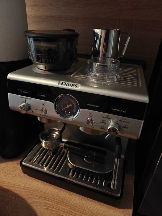 Espressor manual Krups Precision XP801T10, 15 bari, 30 trepte rasnire