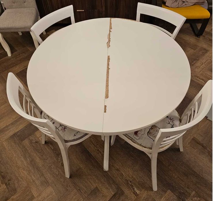 Masa alba dining extensibila Ikea Ingatorp