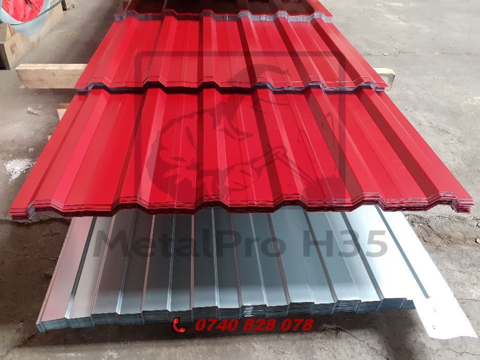 Vand Tabla pentru Hale H35 si T10 - Grosimi de la 0.4 la 0.6  L=6.20m