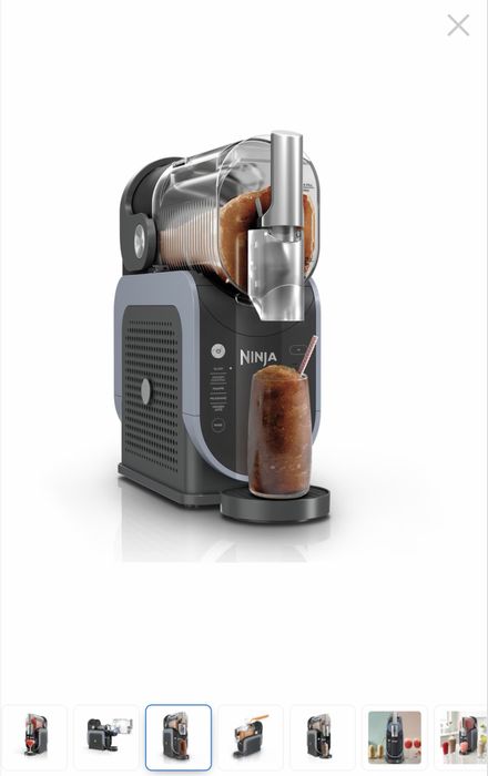 Aparat granita pentru desert Ninja Slushi FS301EU, 2.5L, 5 programe presetate, granita in 30 de min, 7 portii, gri/albastru