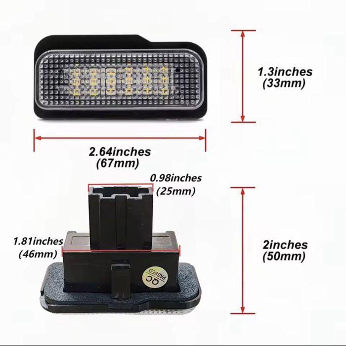 LED плафони светлини заден номер мерцедес mercedes W211 S203 W219 R171