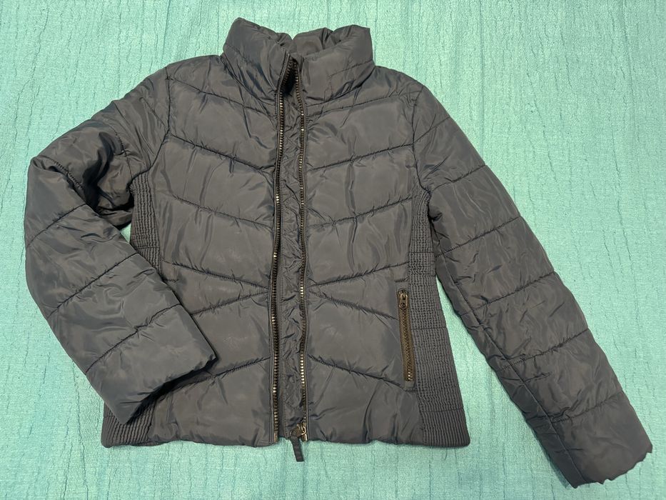 Детско яке HM в тъмно синьо, за момиче  10-11гадини, 146см