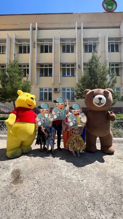 Мультфильм кахрамонлари,герои мультфильмов!!!Катта ок айиклар 3,5 метр