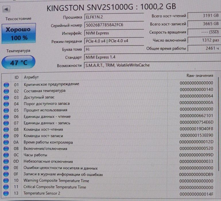 Kingston NV2 1000gb m.2 SSD Накопитель ССД Диск 1ТБ