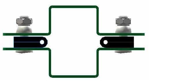 Cleme bride fixare pe stalpi, panouri de gard tip dublu fir / bordurat