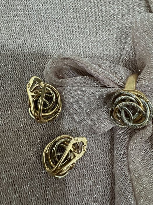 СРОЧНО, Продам золотой комплект серьги и кольцо массивный не пустышка