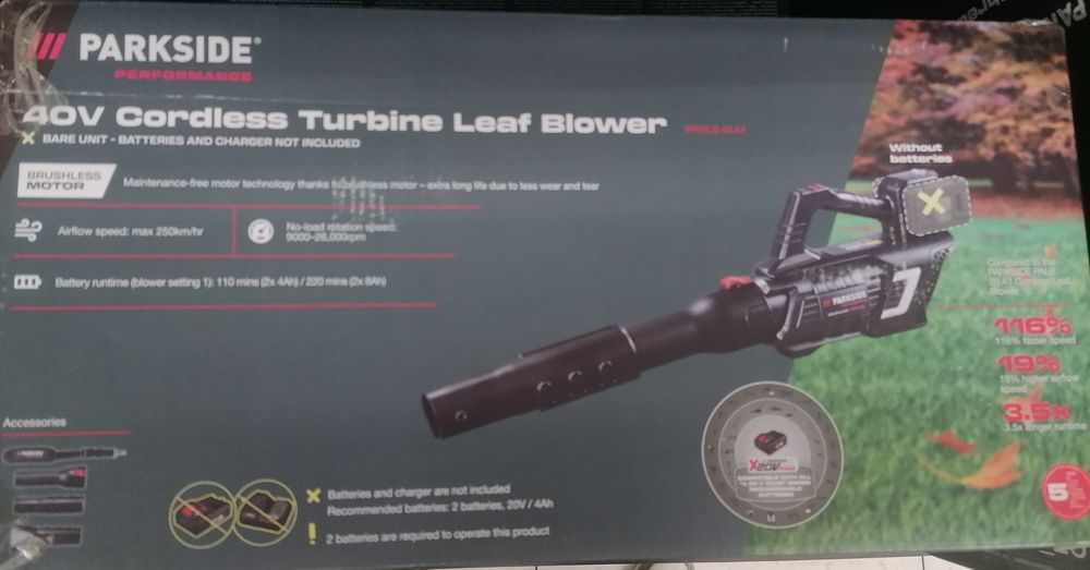 Suflanta frunze Parkside Performnce 40v