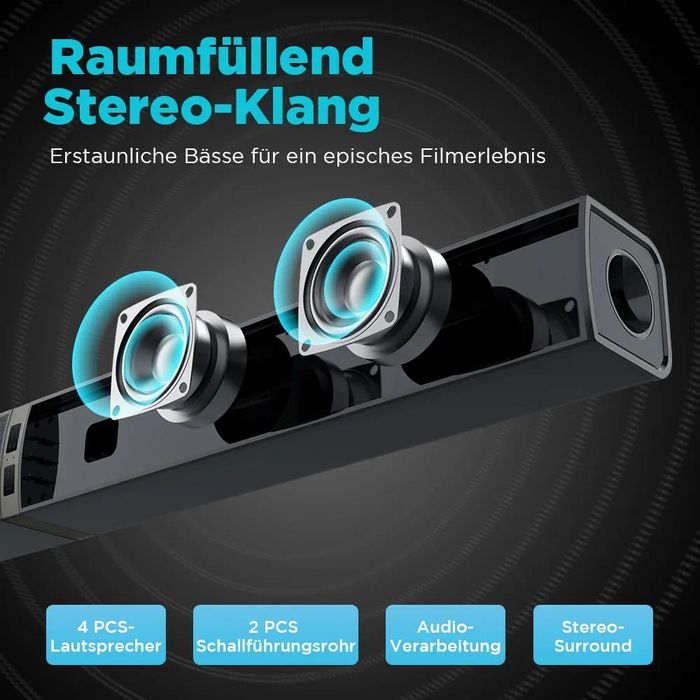 2-в-1 Саундбар / колони за TV HoYLluDLL KY2020D с Bluetooth 5.3, HDMI