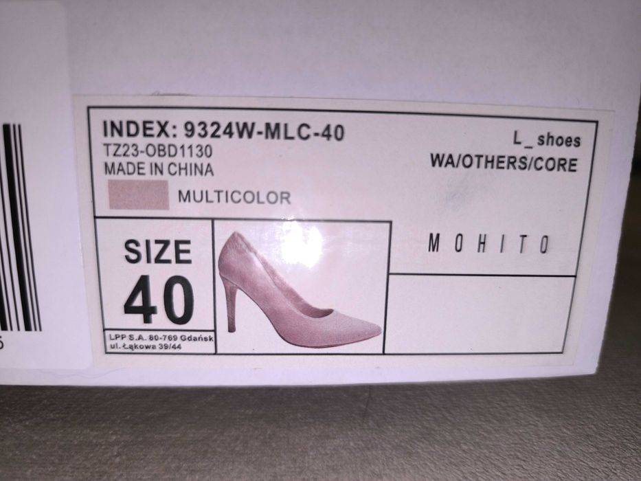 Обувки MOHITO с висок ток 40 номер НОВИ