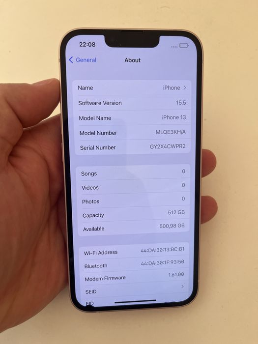 Iphone 13 512GB 100% bat розов