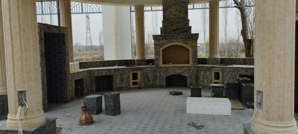 Строительство летний кухни,барбекю,кухня,очаг,камин,тандыр,печь,казан,